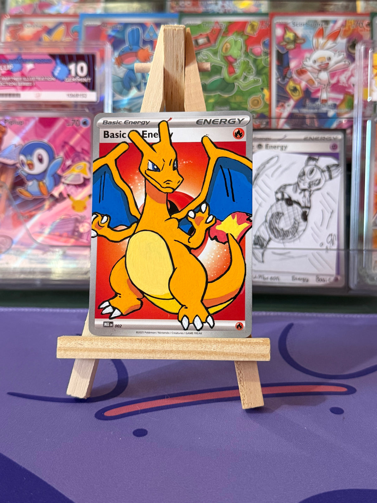 Hand painted Pokémon card