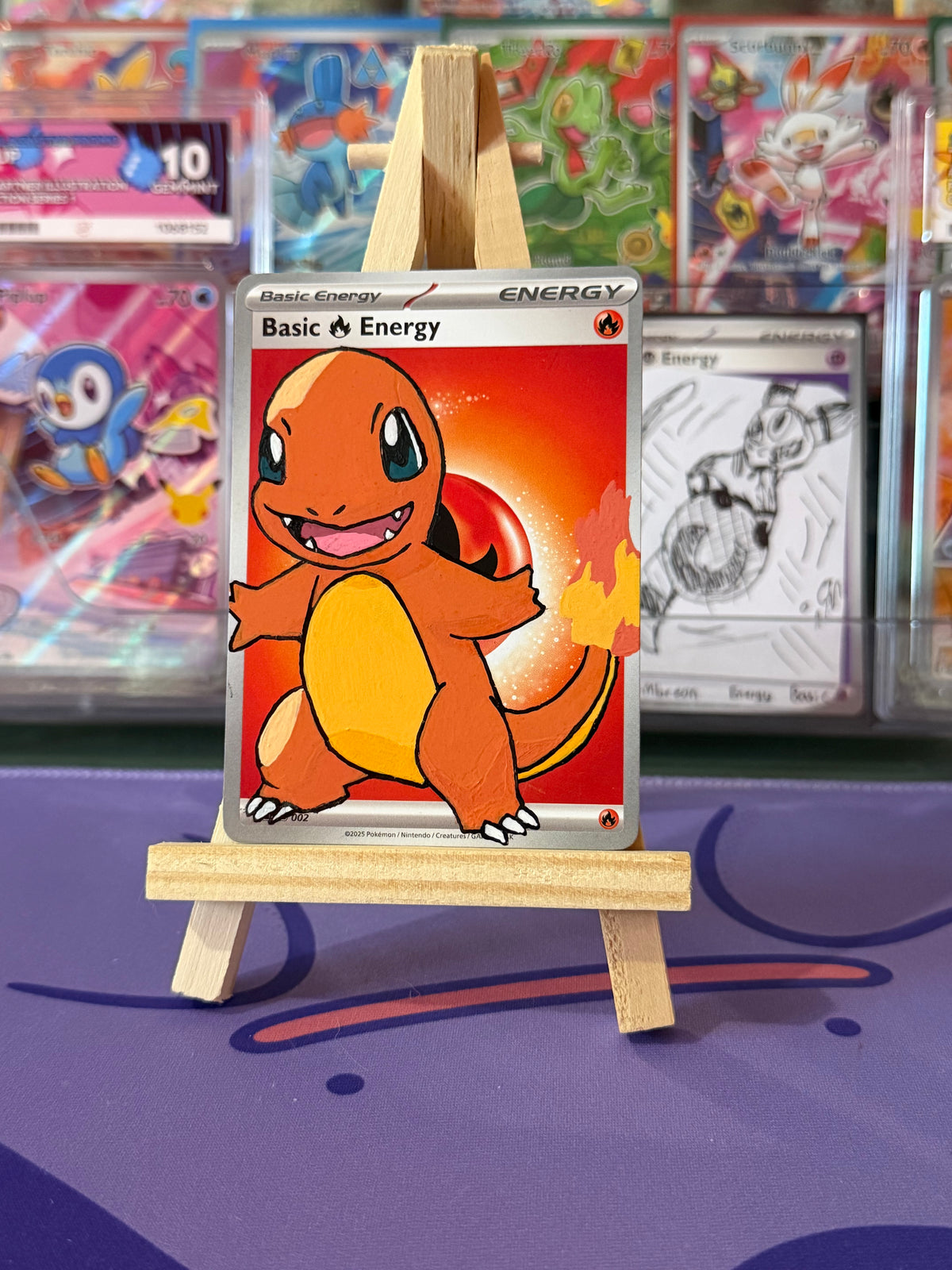 Hand painted Pokémon card