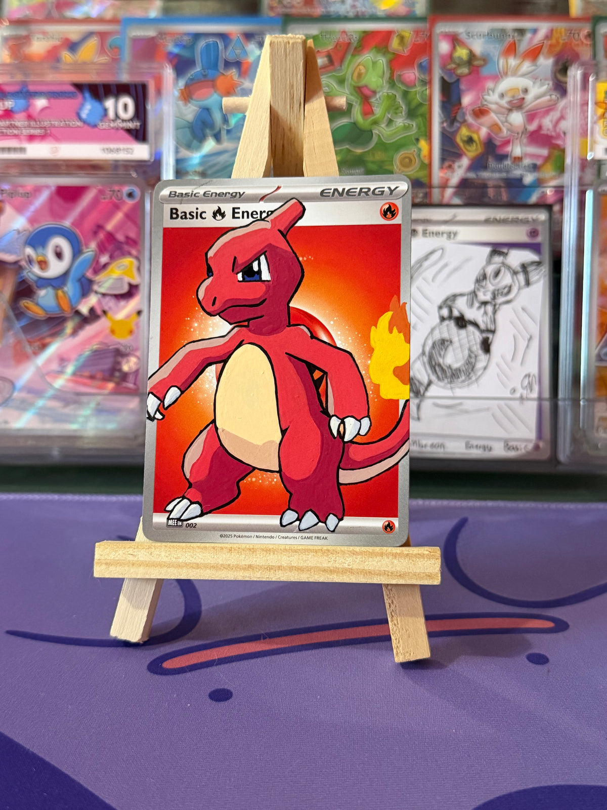 Hand painted Pokémon card