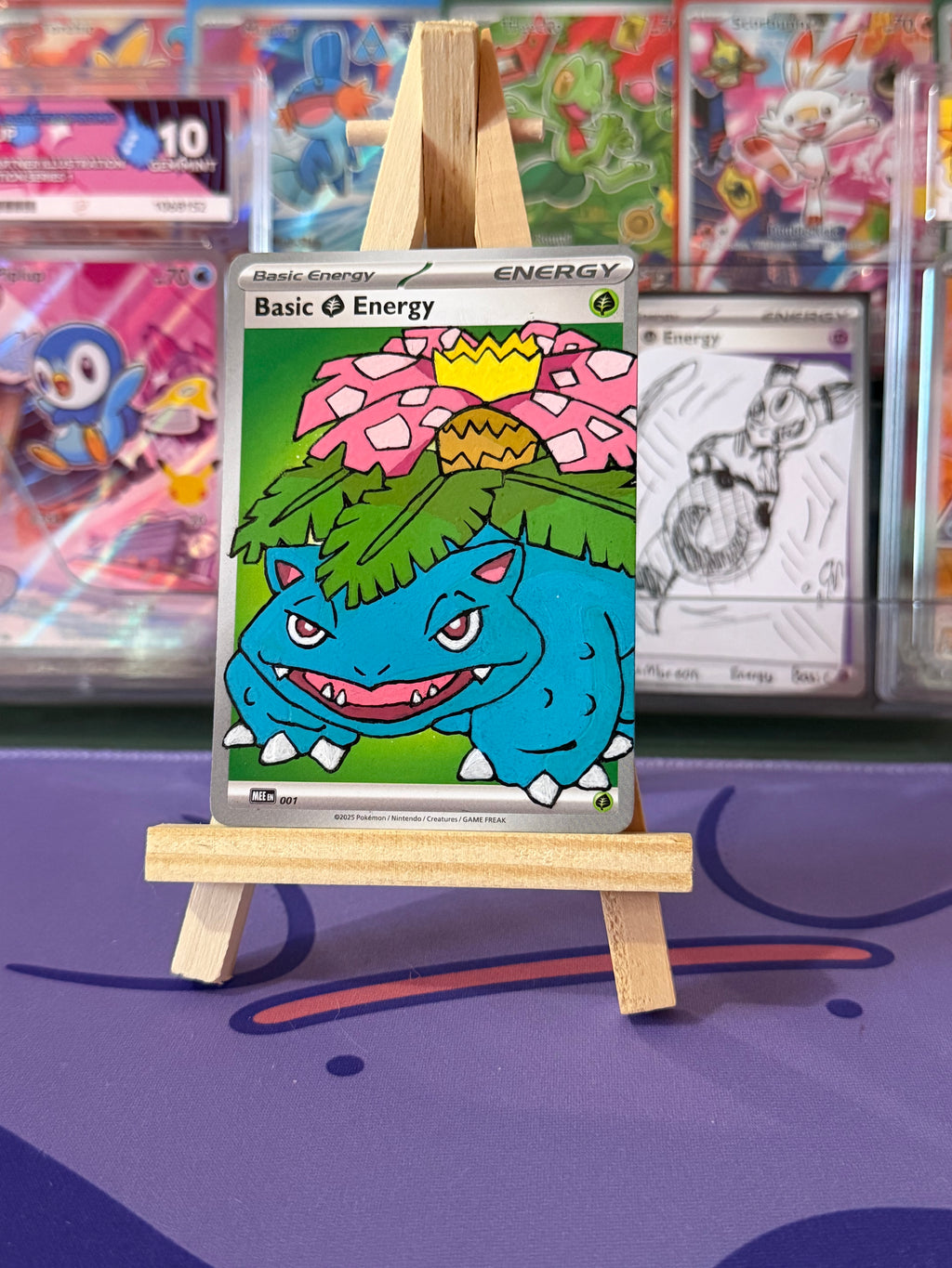 Hand painted Pokémon card