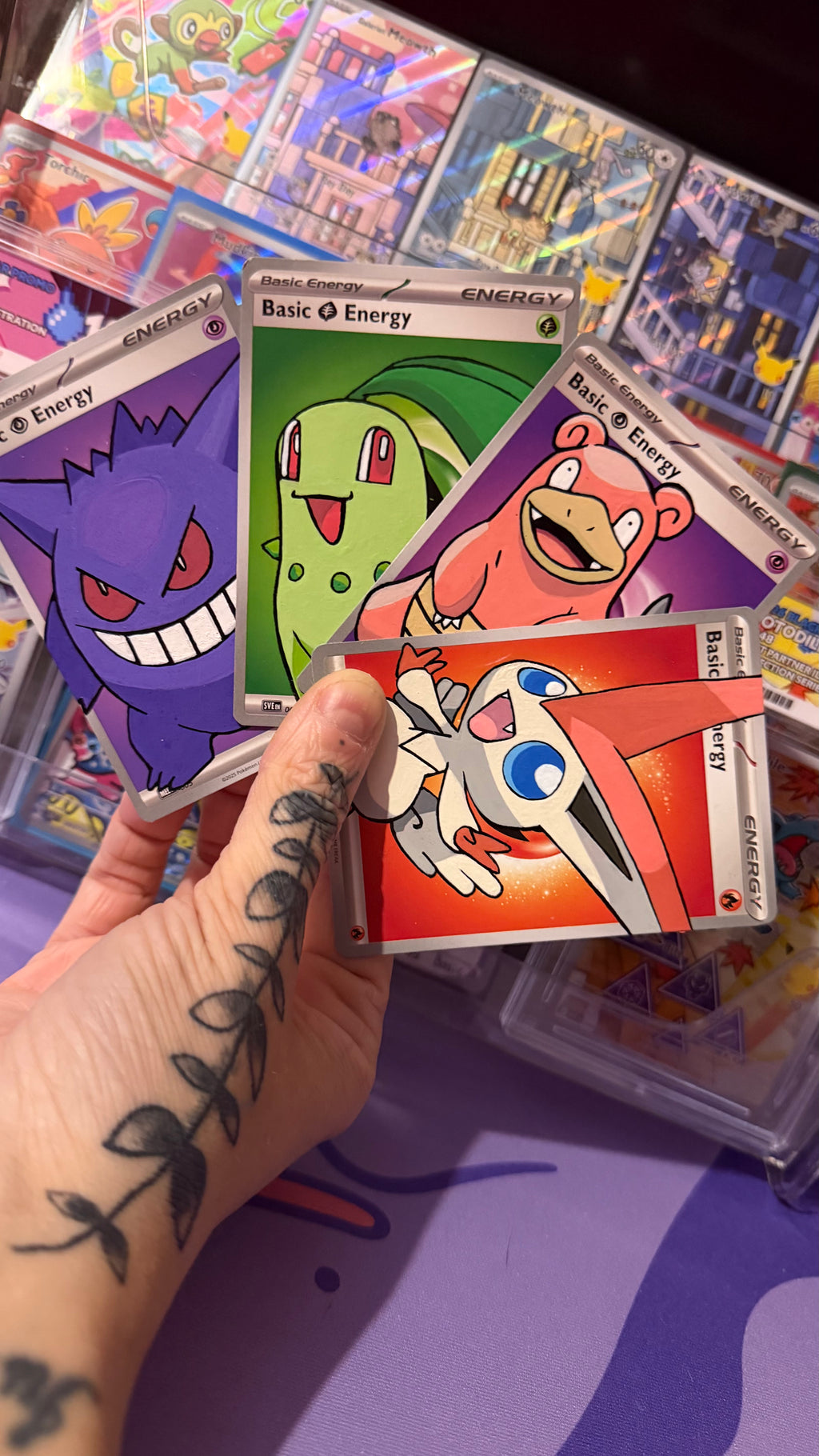 Hand painted Pokémon card